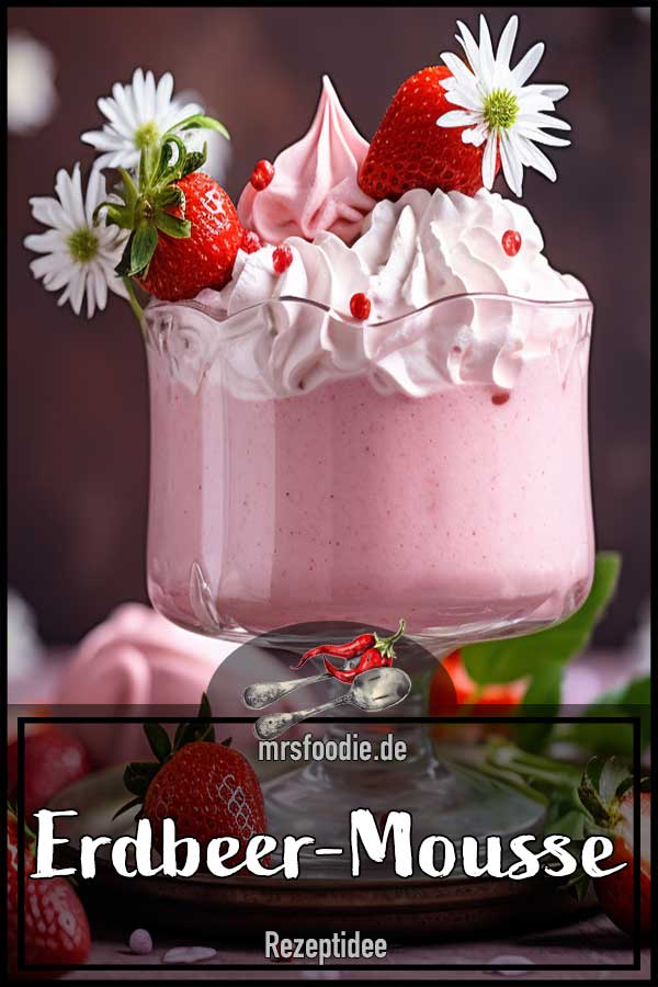 Luftiges Erdbeer-Mousse: Ein Traum in Rosa - mrsfoodie.de Luftiges Erdbeer-Mousse: Ein Traum in Rosa - mrsfoodie.de