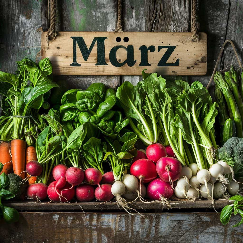 Obst und Gemüse im März