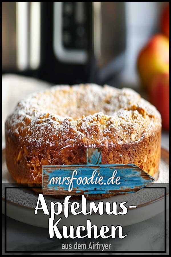 Apfelmus-Haferflocken-Kuchen im Airfryer - mrsfoodie.de