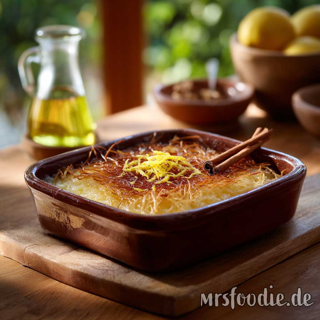 Grießkuchen in Kataifiteig
