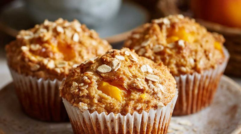 Pfirsich-Haferflocken-Muffins