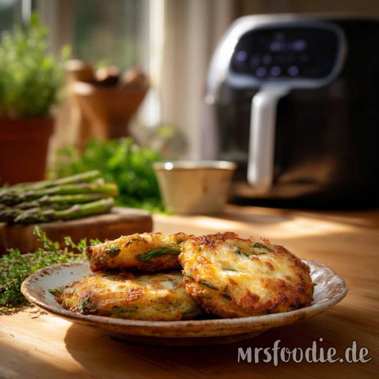 Spargel-Kartoffel-Taler aus dem Airfryer - mrsfoodie.de