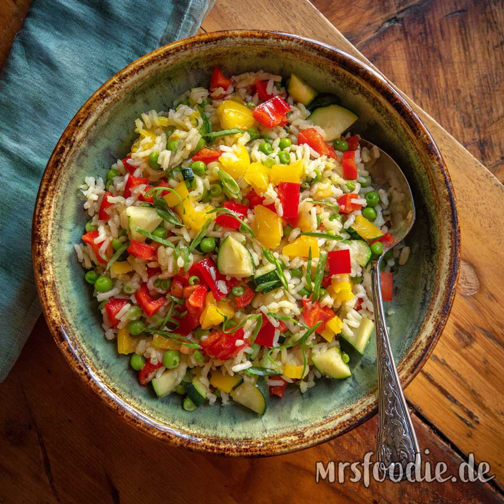 Reissalat mit Gemüse