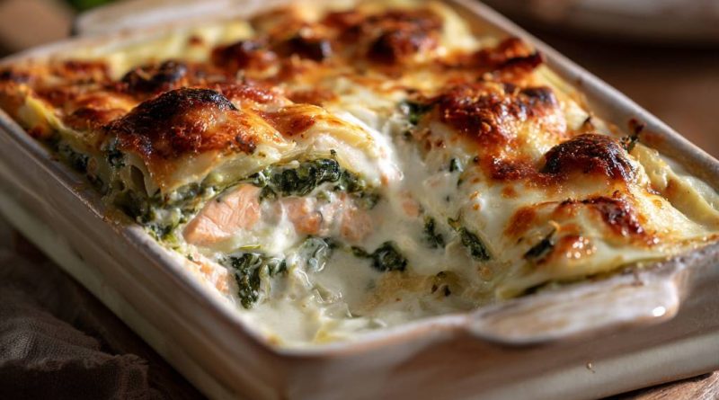 Lachs-Spinat-Lasagne