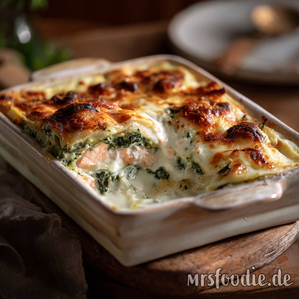 Lachs-Spinat-Lasagne