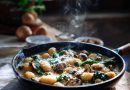 Gnocchi mit Pilzen und Spinat