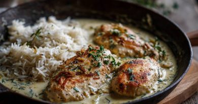 Hähnchenfilets in Kräutersahnesauce Hähnchenfilets in Kräutersahnesauce
