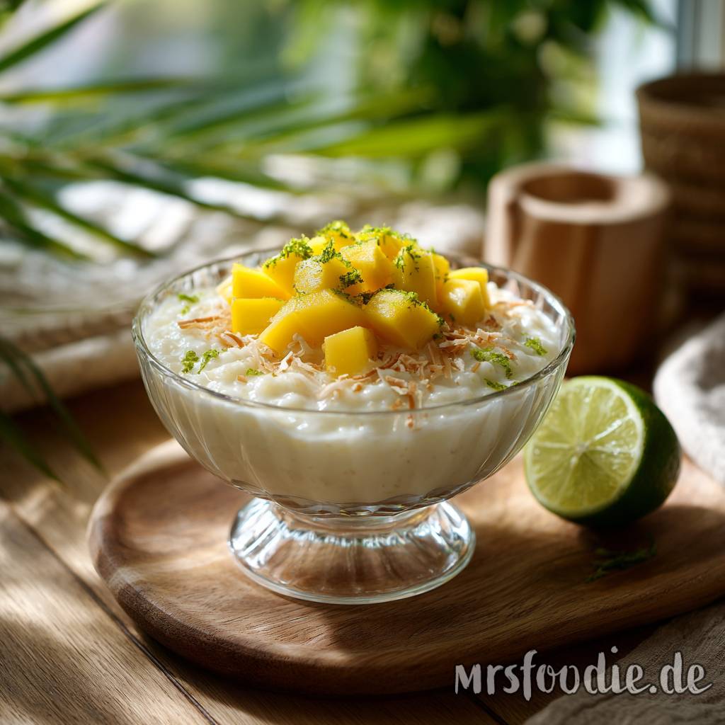 Kokos-Milchreis mit Mango