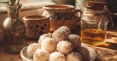 Kokos-Olivenöl-Bällchen