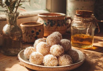 Kokos-Olivenöl-Bällchen – der süße Griechen-Snack ohne Backen Kokos-Olivenöl-Bällchen