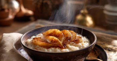 Milchreis mit Karamelläpfeln