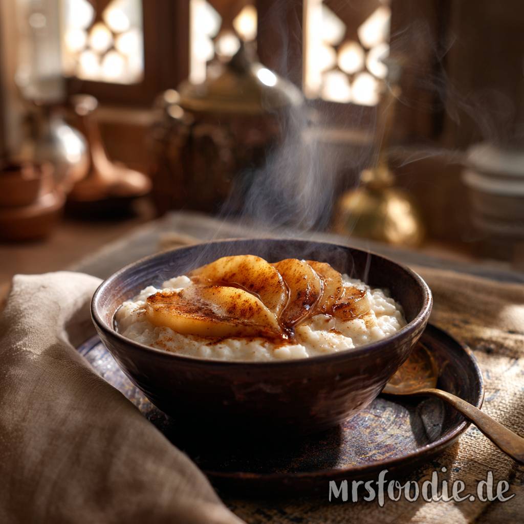 Milchreis mit Karamelläpfeln