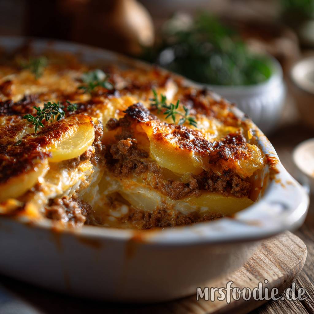 Schneller Kartoffel-Hack-Auflauf