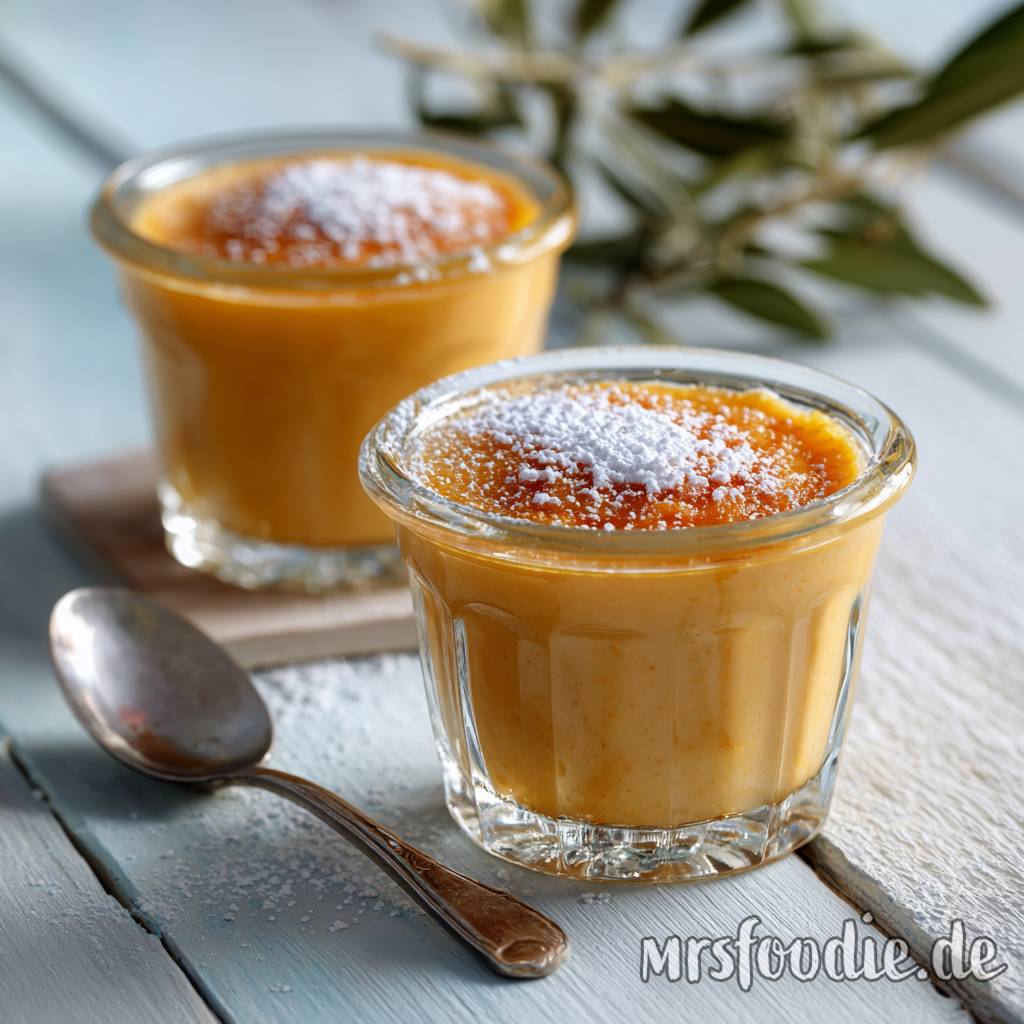 Cremiges Kaki-Dessert