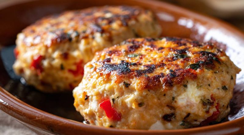 Gefüllte Hähnchen-Bouletten Airfryer Gefüllte Hähnchen-Bouletten