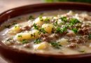 Kartoffelsuppe mit Hackfleisch