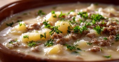 Kartoffelsuppe mit Hackfleisch