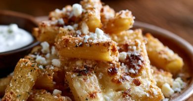 Crispy Feta Pasta Chips