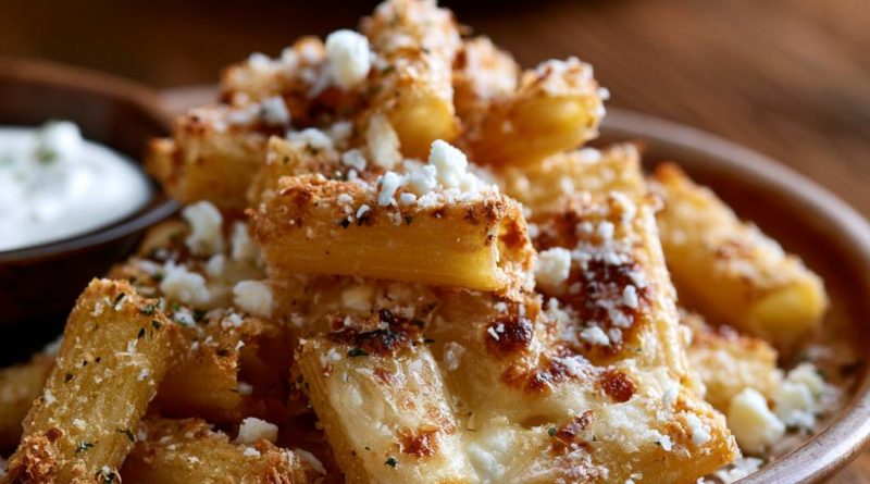 Crispy Feta Pasta Chips Crispy Feta Pasta Chips