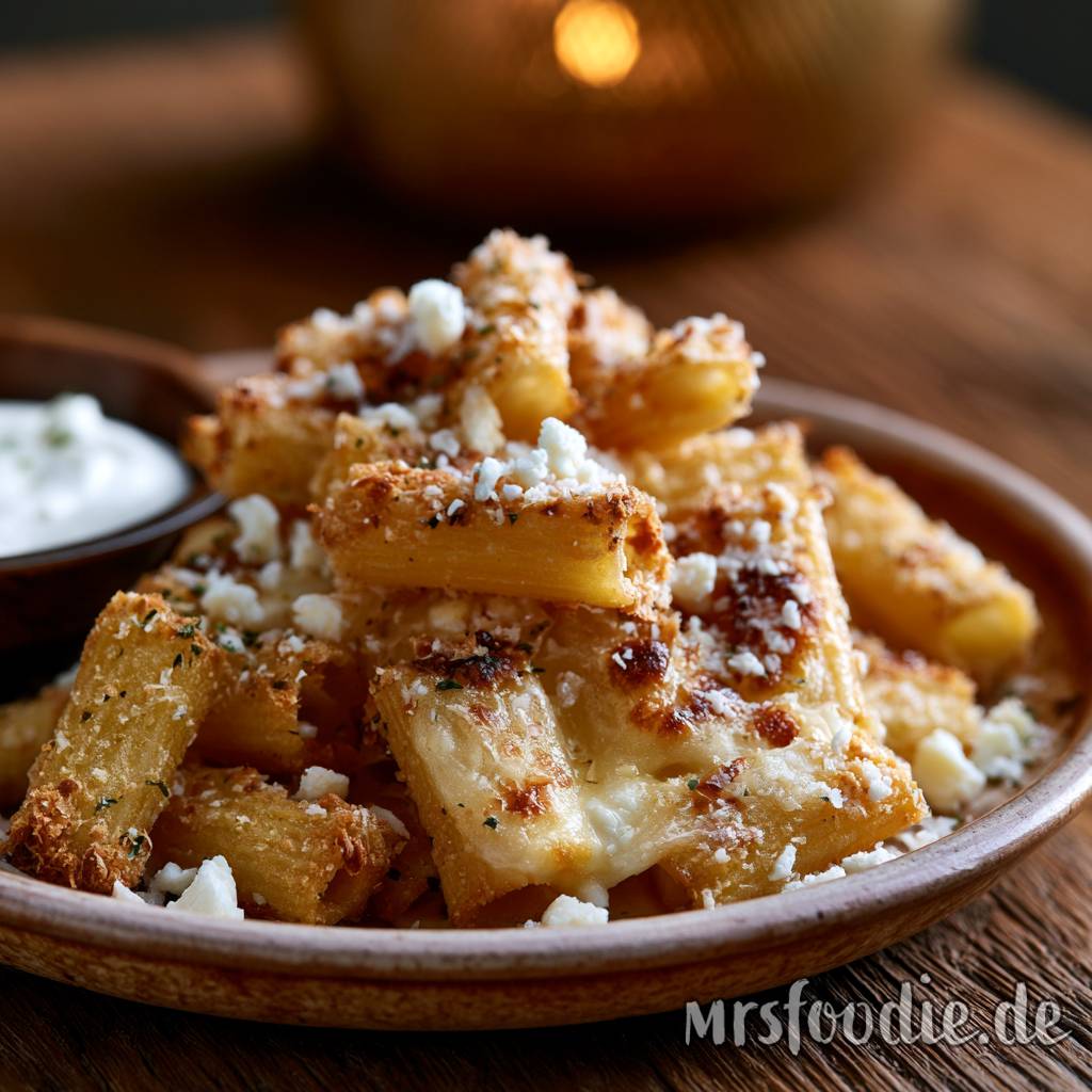 Crispy Feta Pasta Chips