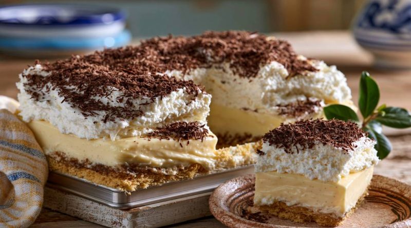 Cremiger Vanillecreme-Kühlschrankkuchen