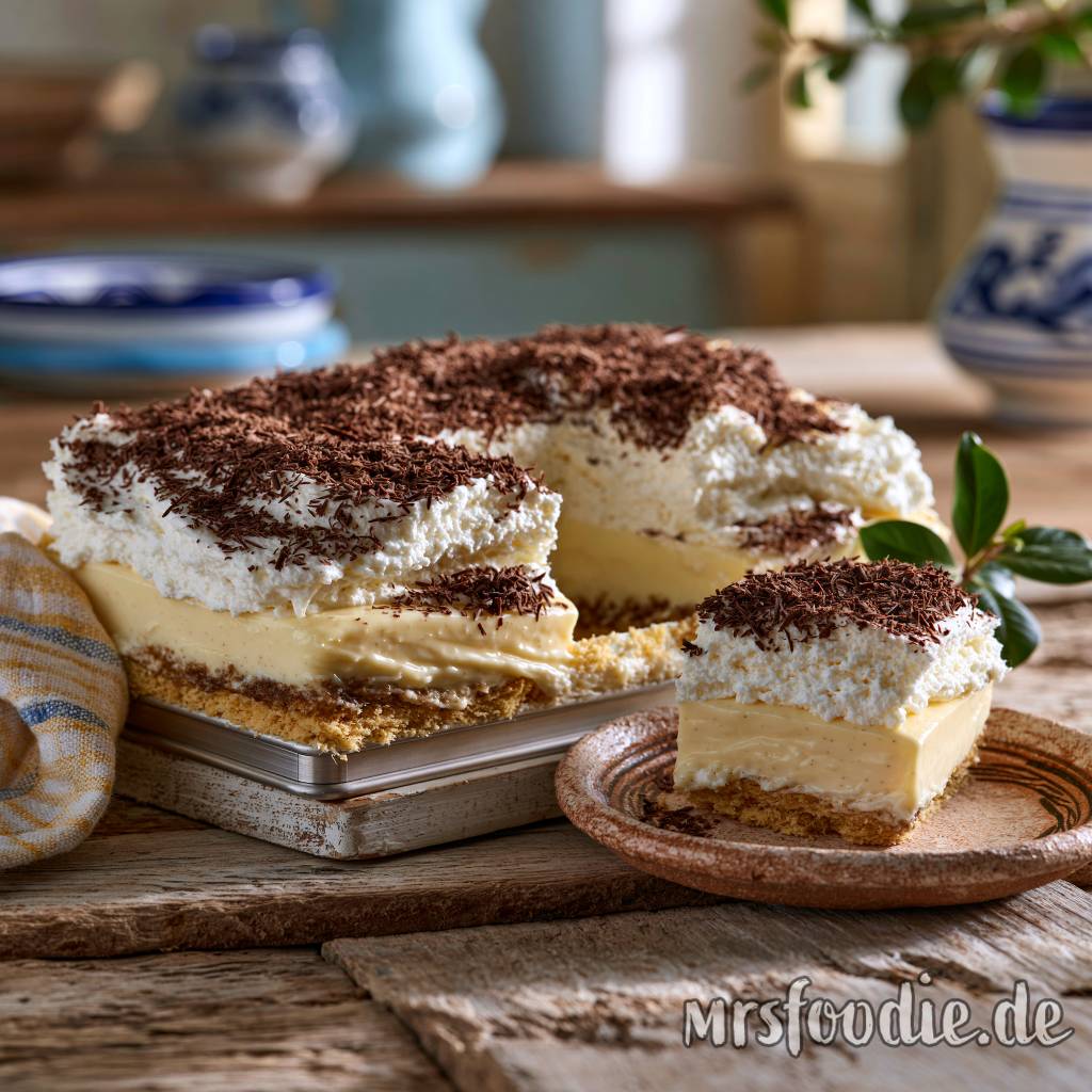 Cremiger Vanillecreme-Kühlschrankkuchen