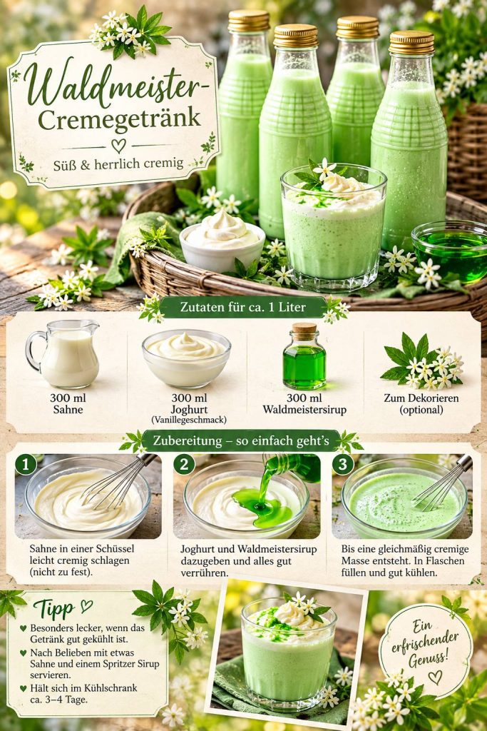 Waldmeister-Cremegetränk – süß, cremig und einfach lecker