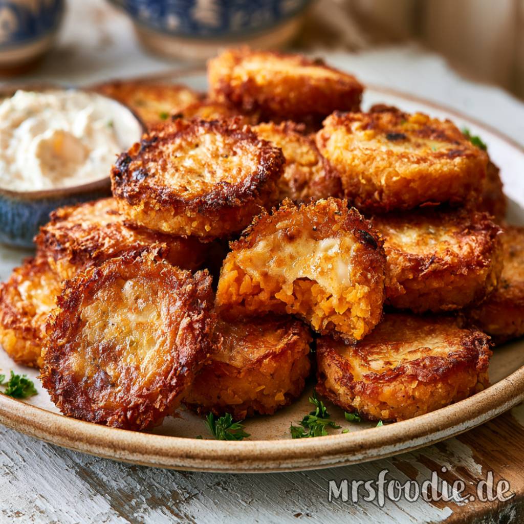Knusprige Linsen-Käse-Taler aus dem Airfryer