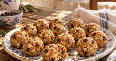 Peanut Butter Energy Balls mit Haferflocken und Schokolade