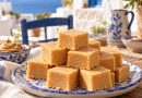 Peanut Butter Fudge in rustikaler griechischer Küchenatmosphäre
